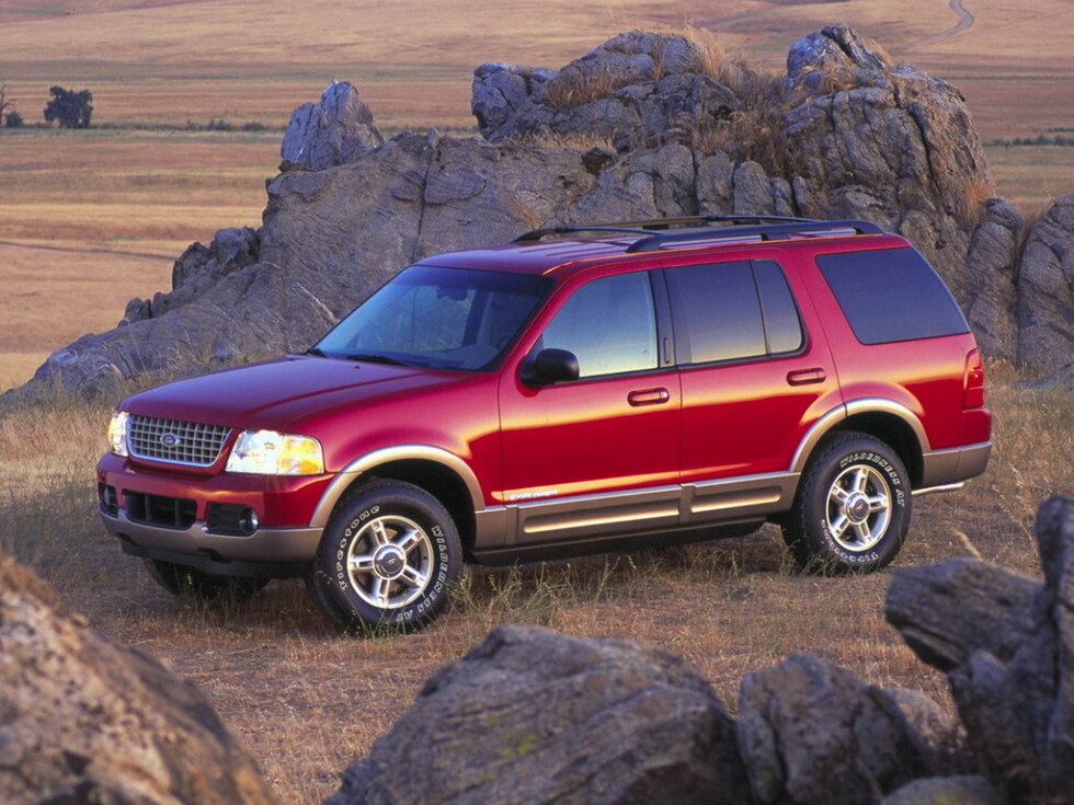 Коврики ЭВА "EVA ромб" для Ford Explorer III (suv / U152) 2001 - 2005, серые, 4шт.