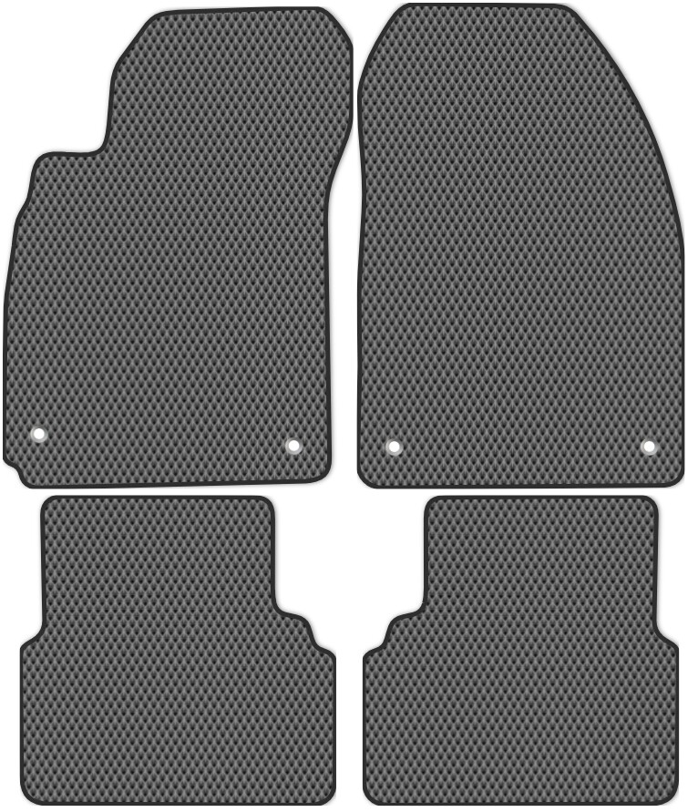 Коврики ЭВА "EVA сота" для Saab 9.3 (кабриолет) 2007 - 2011, серые, 4шт.