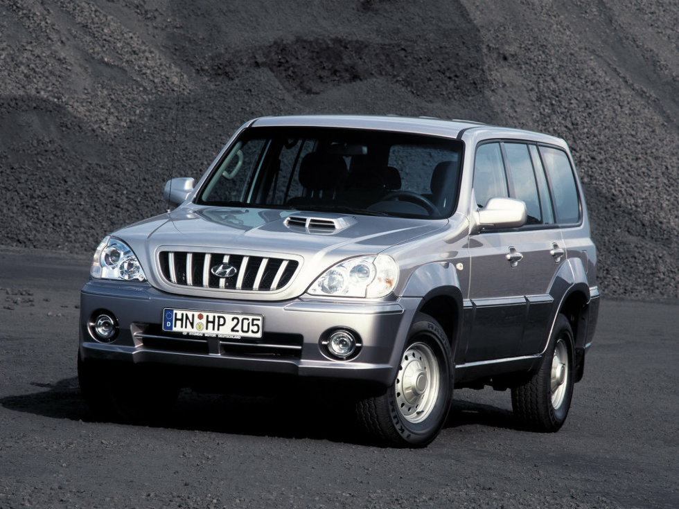 Коврики ЭВА "EVA ромб" для Hyundai Tarracan (suv / HP) 2001 - 2004, черные, 4шт.