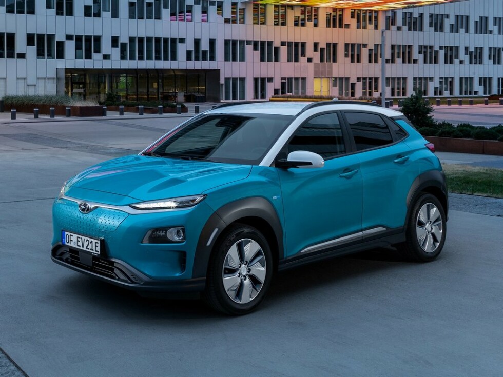 Коврики ЭВА "EVA ромб" для Hyundai Kona Electric (suv / OS) 2018 - Н.В., черные, 3шт.