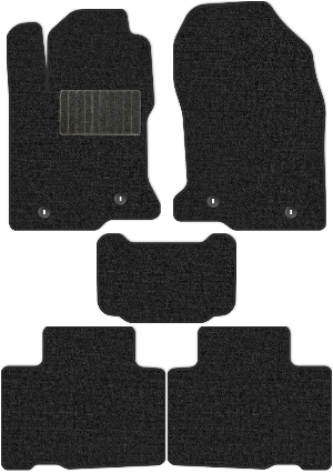 Коврики "Классик" в салон Lexus NX200 I (suv / ZGZ10, ZGZ15) 2014 - 2021, темно-серые 5шт.