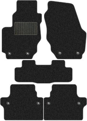 Коврики "Классик" в салон Volvo S80 II (седан) 2010 - 2013, темно-серые 5шт.