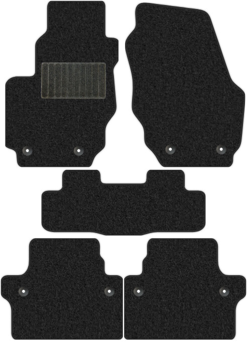 Коврики текстильные "Классик" для Volvo S80 II (седан) 2013 - 2016, темно-серые, 5шт.