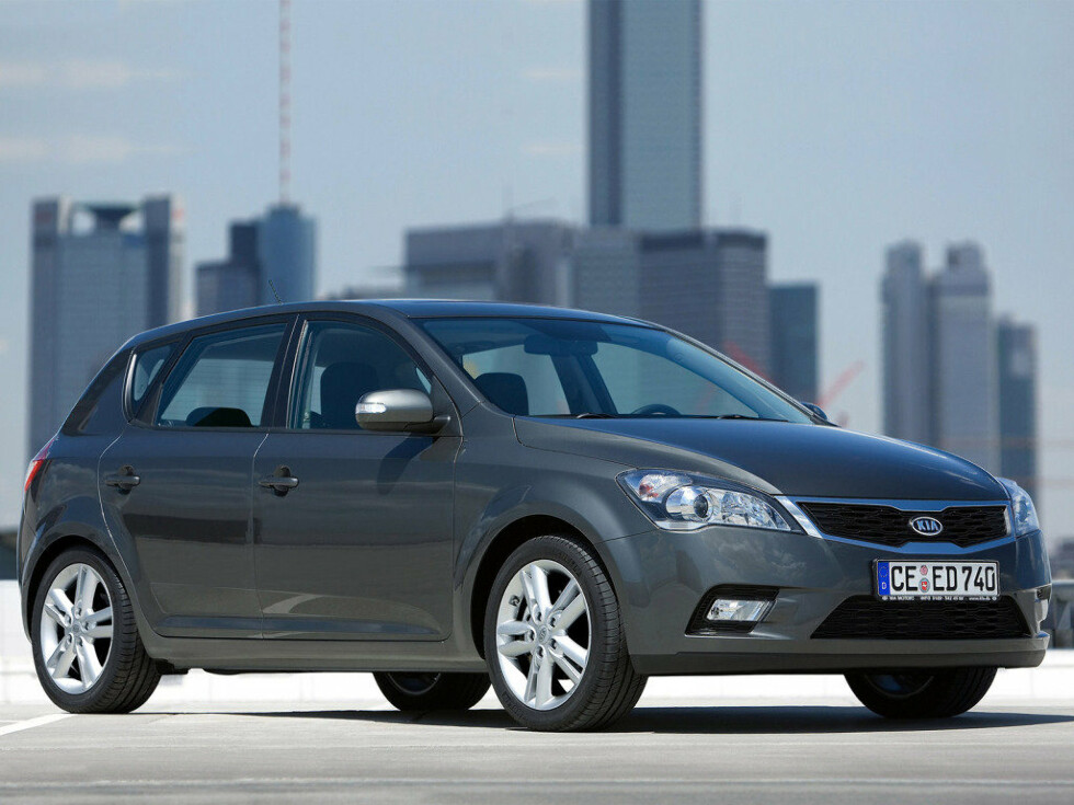 Коврики ЭВА "EVA ромб" для Kia Ceed I (хэтчбек 5 дв / ED) 2010 - 2012, черные, 4шт.