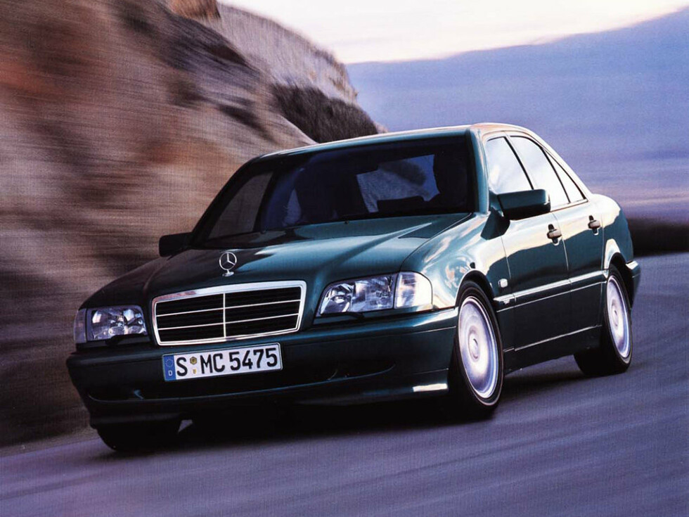 Коврики ЭВА "EVA сота" для Mercedes-Benz C-Class I (седан / W202) 1994 - 2000, черные, 4шт.