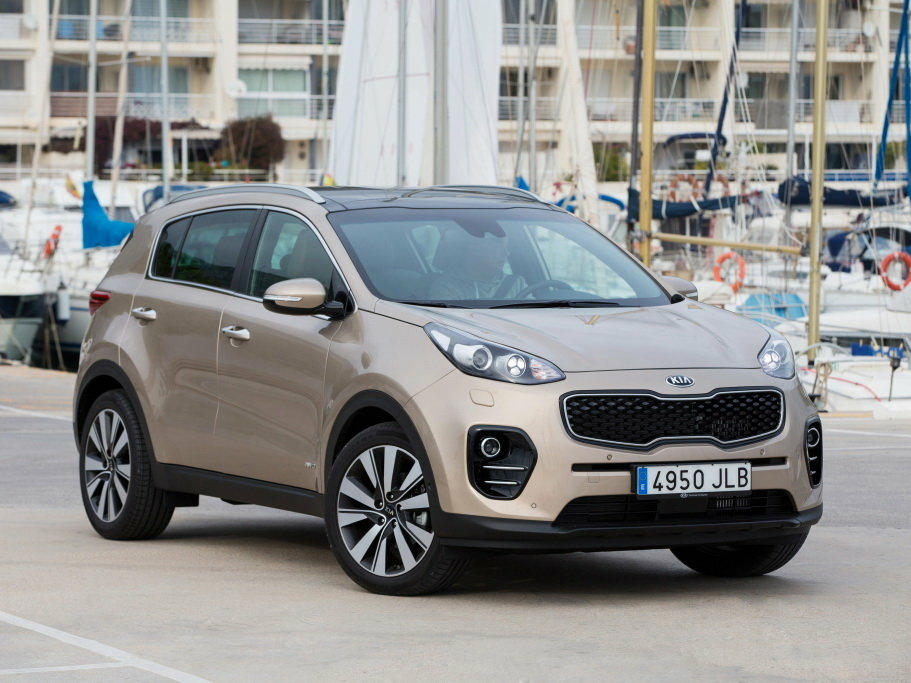 Коврики текстильные "Стандарт" для Kia Sportage IV (suv / QL) 2016 - 2019, черные, 2шт.